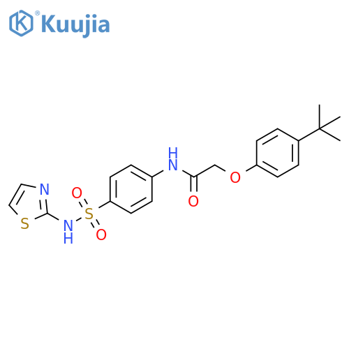 2-(4-tert-butylphenoxy)-N-{4-(1,3-thiazol-2-yl)sulfamoylphenyl}acetamide structure