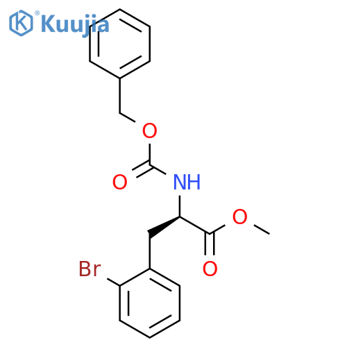 D-Phenylalanine, 2-bromo-N-[(phenylmethoxy)carbonyl]-, methyl ester structure