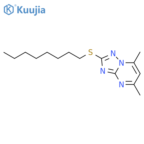 [1,2,4]Triazolo[1,5-a]pyrimidine, 5,7-dimethyl-2-(octylthio)- structure
