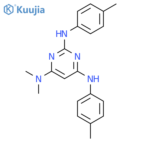 2,4,6-Pyrimidinetriamine, N4,N4-dimethyl-N2,N6-bis(4-methylphenyl)- structure
