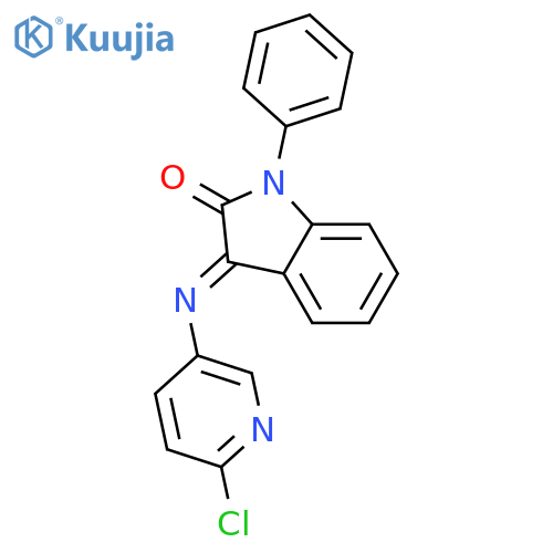 2H-Indol-2-one, 3-[(6-chloro-3-pyridinyl)imino]-1,3-dihydro-1-phenyl- structure