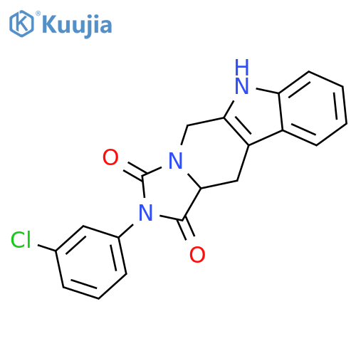<br>2-(3-Chloro-phenyl)-3a,4,9,10-tetrahydro-2,9,10a-triaza-cyclopenta[b]fluore ne-1,3-dione structure