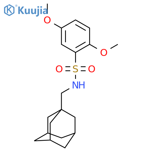 N-(adamantan-1-yl)methyl-2,5-dimethoxybenzene-1-sulfonamide structure