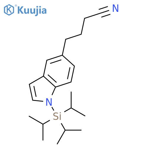 1H-Indole-5-butanenitrile, 1-[tris(1-methylethyl)silyl]- structure