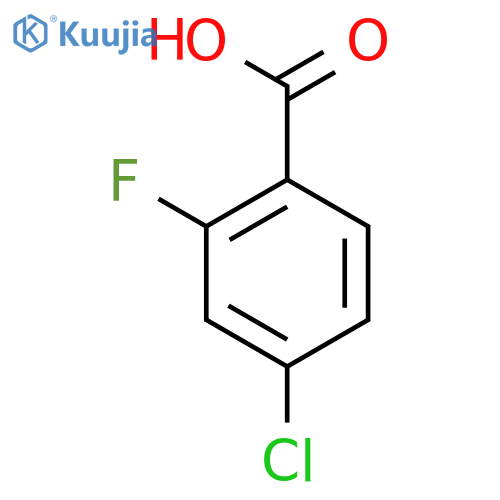 4-Chloro-2-fluorobenzoic acid structure