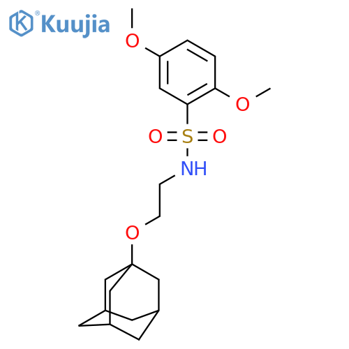 N-2-(adamantan-1-yloxy)ethyl-2,5-dimethoxybenzene-1-sulfonamide structure