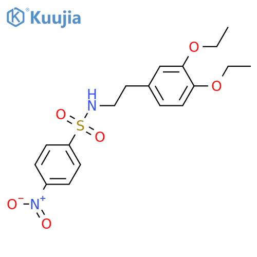 N-2-(3,4-diethoxyphenyl)ethyl-4-nitrobenzene-1-sulfonamide structure