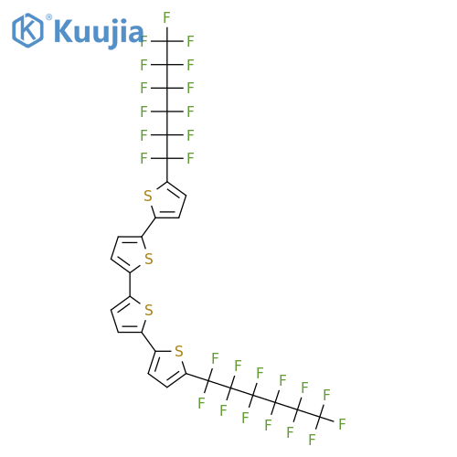 5,5′′′-Bis(tridecafluorohexyl)-2,2′:5′,2 ′′:5′′,2′′′-quaterthiophene structure