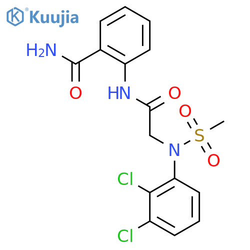 2-{2-N-(2,3-dichlorophenyl)methanesulfonamidoacetamido}benzamide structure