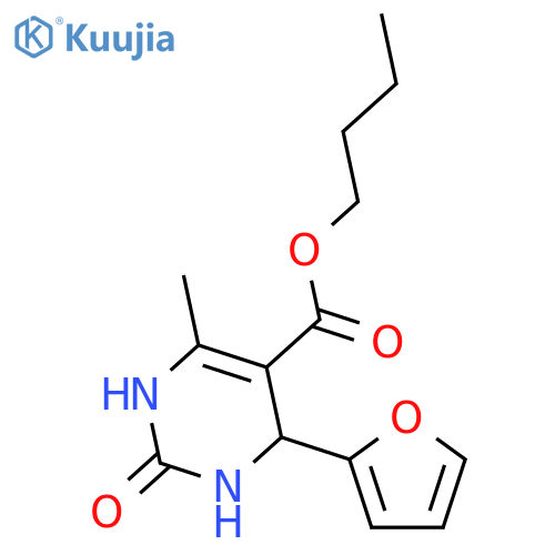 5-Pyrimidinecarboxylicacid, 4-(2-furanyl)-1,2,3,4-tetrahydro-6-methyl-2-oxo-, butyl ester structure