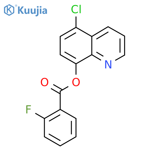 5-chloroquinolin-8-yl 2-fluorobenzoate structure