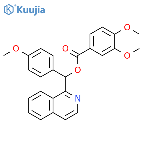 (isoquinolin-1-yl)(4-methoxyphenyl)methyl 3,4-dimethoxybenzoate structure
