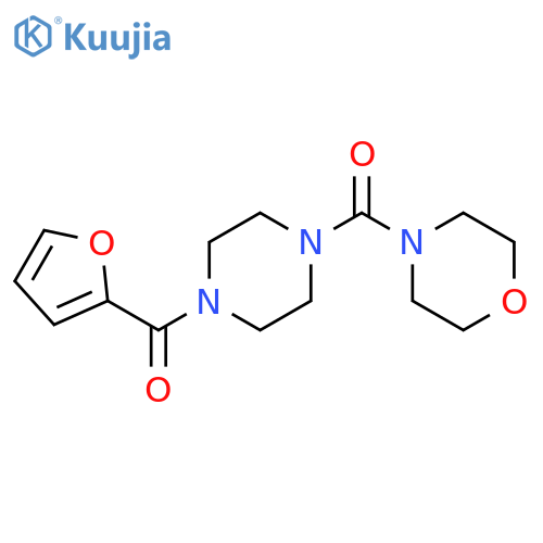 4-4-(furan-2-carbonyl)piperazine-1-carbonylmorpholine structure