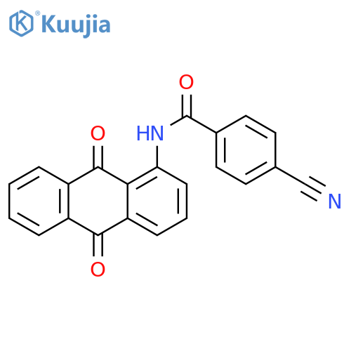 4-cyano-N-(9,10-dioxo-9,10-dihydroanthracen-1-yl)benzamide structure
