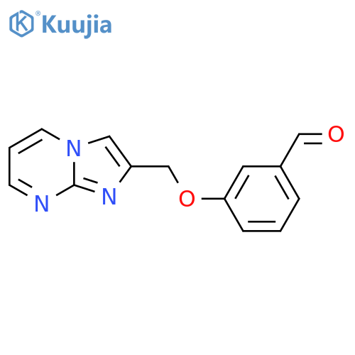 3-({imidazo1,2-apyrimidin-2-yl}methoxy)benzaldehyde structure