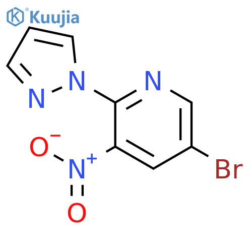 5-Bromo-3-nitro-2-(1H-pyrazol-1-yl)pyridine structure