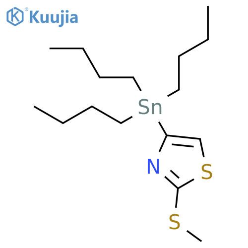 2-(Methylthio)-4-(tributylstannyl)thiazole structure