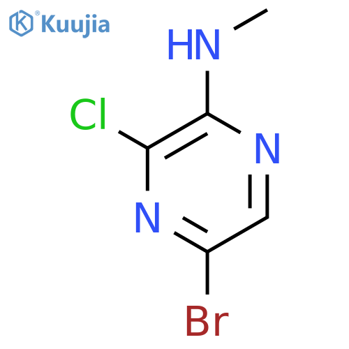5-bromo-3-chloro-N-methylpyrazin-2-amine structure
