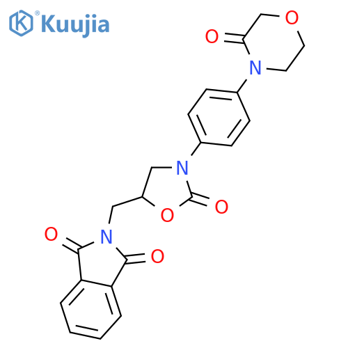 4-4-(5S)-5-Phthalimidomethyl-2-oxo-3-oxazolidinylphenyl-3-morpholinone structure