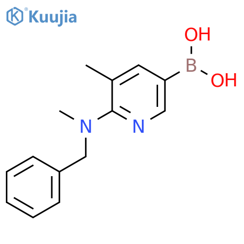 6-(benzyl(Methyl)aMino)-5-Methylpyridin-3-ylboronic acid structure