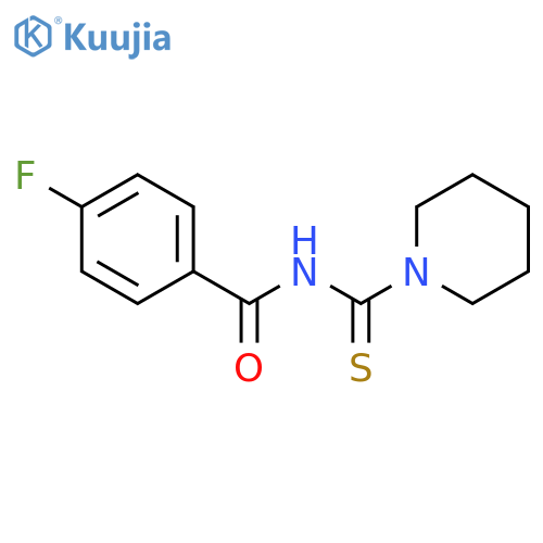 Benzamide, 4-fluoro-N-(1-piperidinylthioxomethyl)- structure