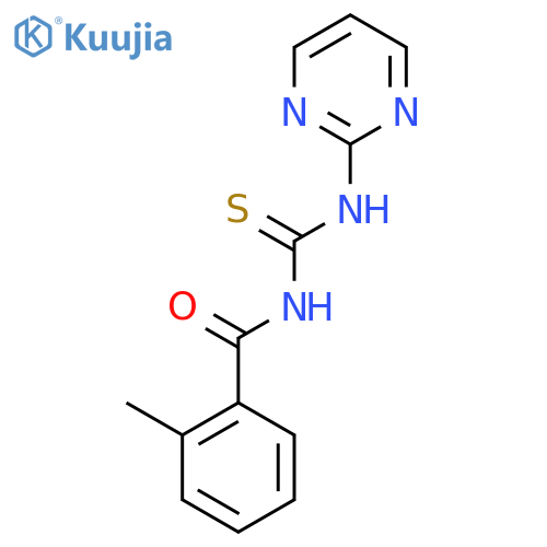 1-(2-methylbenzoyl)-3-(pyrimidin-2-yl)thiourea structure
