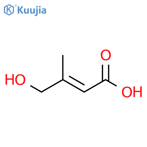 2-Butenoic acid, 4-hydroxy-3-methyl-, (2E)- structure