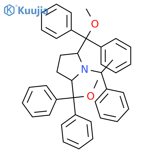 Pyrrolidine, 2,5-bis(methoxydiphenylmethyl)-1-[(1S)-1-phenylethyl]-, (2S,5S)- structure