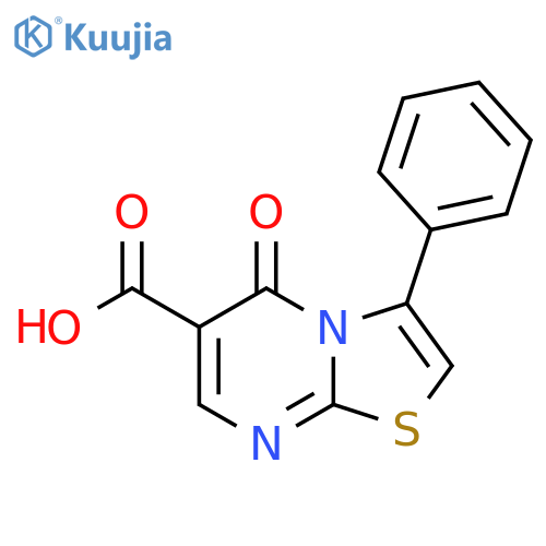 5-Oxo-3-phenyl-5H-[1,3]thiazolo[3,2-a]pyrimidine-6-carboxylic acid structure