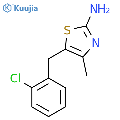 5-(2-Chlorophenyl)methyl-4-methyl-1,3-thiazol-2-amine structure