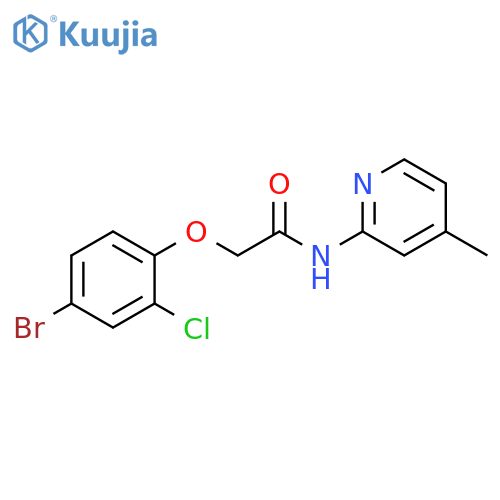 2-(4-bromo-2-chlorophenoxy)-N-(4-methylpyridin-2-yl)acetamide structure