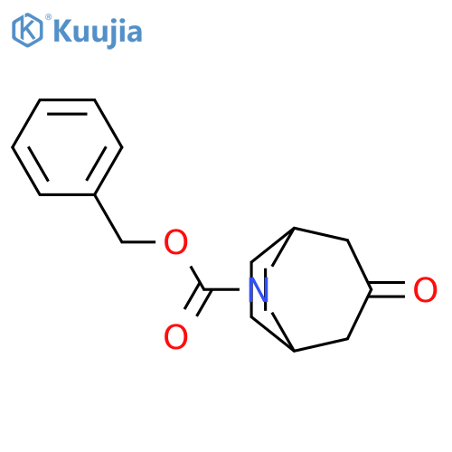8-Azabicyclo[3.2.1]oct-6-ene-8-carboxylic acid, 3-oxo-, phenylmethyl ester structure