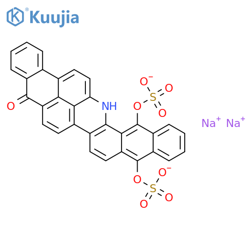 Anthra[2,1,9-mna]naphth[2,3-h]acridin-5(16H)-one,10,15-bis(sulfooxy)-, sodium salt (1:2) structure
