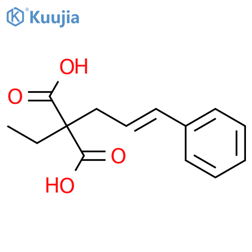 Propanedioic acid,2-ethyl-2-(3-phenyl-2-propen-1-yl)- structure
