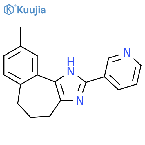 Benzo[3,4]cyclohept[1,2-d]imidazole, 1,4,5,6-tetrahydro-9-methyl-2-(3-pyridinyl)- structure