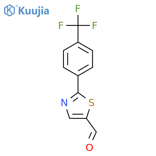2-[4-(trifluoromethyl)phenyl]-1,3-thiazole-5-carbaldehyde structure
