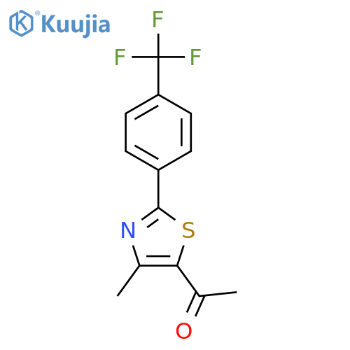 Ethanone,1-[4-methyl-2-[4-(trifluoromethyl)phenyl]-5-thiazolyl]- structure