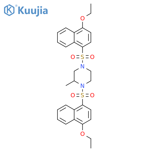 1,4-bis(4-ethoxynaphthalen-1-yl)sulfonyl-2-methylpiperazine structure
