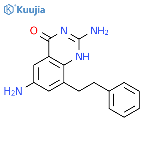 4(1H)-QUINAZOLINONE, 2,6-DIAMINO-8-(2-PHENYLETHYL)- structure