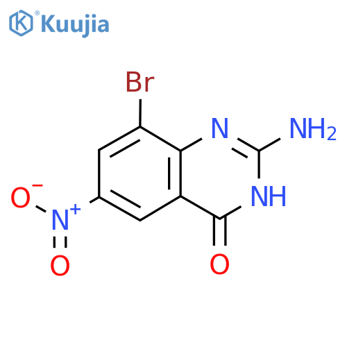2-amino-8-bromo-6-nitro-1,4-dihydroquinazolin-4-one structure