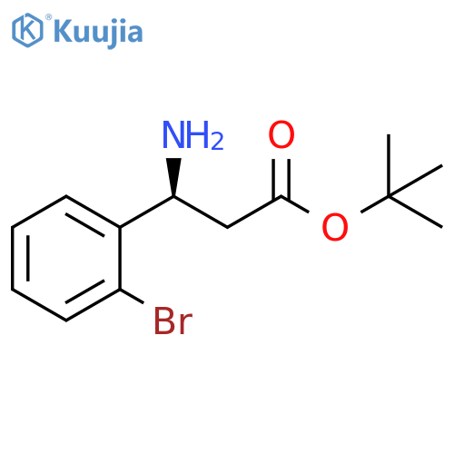 Benzenepropanoic acid, -amino-2-bromo-, 1,1-dimethylethyl ester, (S)- structure
