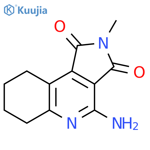 1H-Pyrrolo[3,4-c]quinoline-1,3(2H)-dione, 4-amino-6,7,8,9-tetrahydro-2-methyl- structure