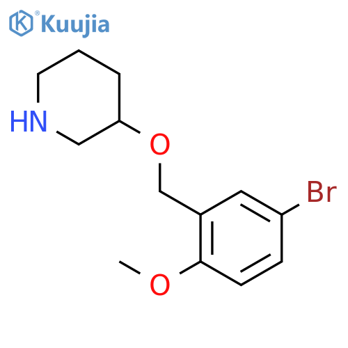 Piperidine, 3-[(5-bromo-2-methoxyphenyl)methoxy]- structure