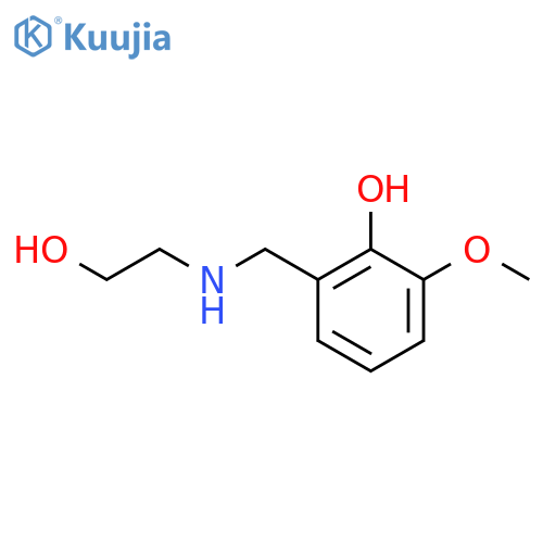 2-{[(2-hydroxyethyl)amino]methyl}-6-methoxyphenol structure