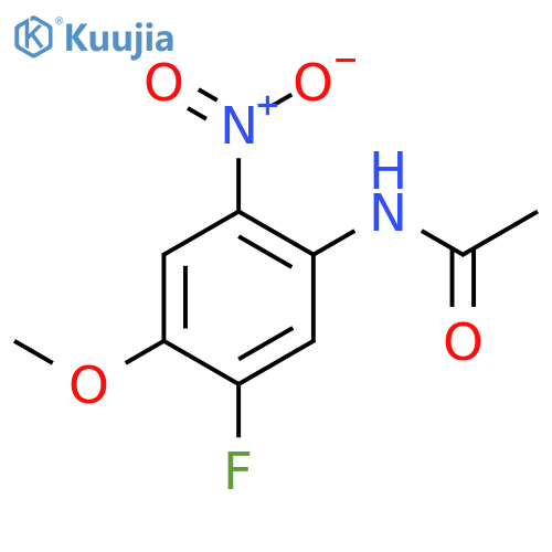 N-(5-Fluoro-4-methoxy-2-nitrophenyl)acetamide structure