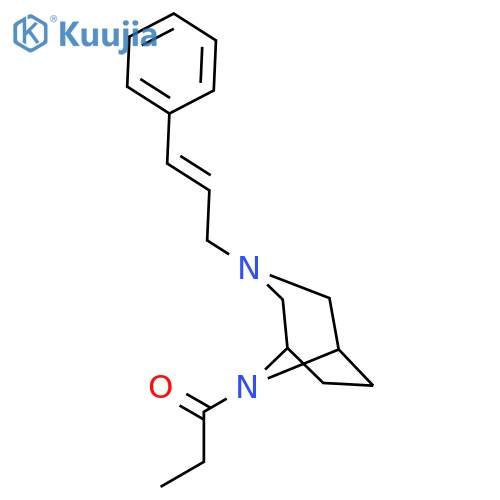 1-(3-Cinnamyl-3,8-diazabicyclo[3.2.1]octan-8-yl)propan-1-one structure