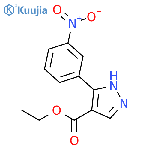 1H-PYRAZOLE-4-CARBOXYLIC ACID, 3-(3-NITROPHENYL)-, ETHYL ESTER structure