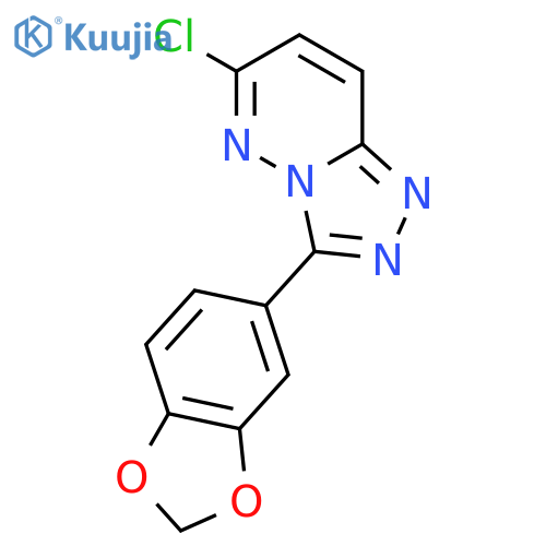 3-(2H-1,3-benzodioxol-5-yl)-6-chloro-[1,2,4]triazolo[4,3-b]pyridazine structure