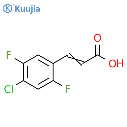 (2E)-3-(4-chloro-2,5-difluorophenyl)prop-2-enoic acid structure