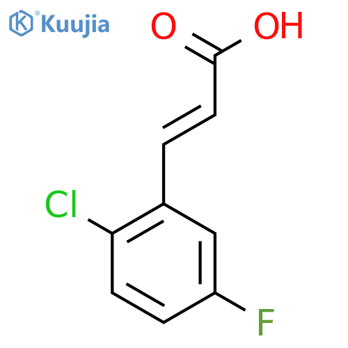 3-(2-chloro-5-fluorophenyl)prop-2-enoic acid structure